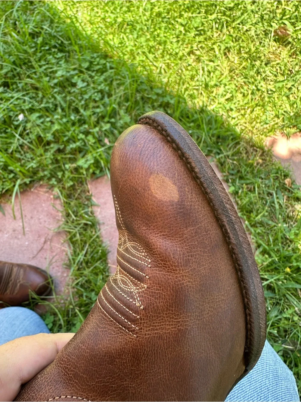 Ariat Western Cowboy Boots Desert Holly Brown Leather Women’s Size 7B 10014100 - Picture 6 of 10
